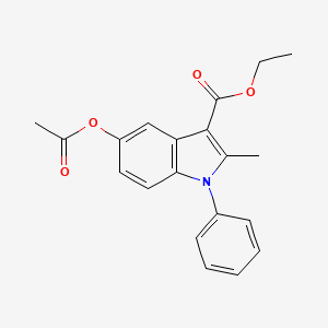 Ethyl 5-(acetyloxy)-2-methyl-1-phenyl-1H-indole-3-carboxylate