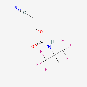 2-Cyanoethyl [1,1,1-trifluoro-2-(trifluoromethyl)butan-2-yl]carbamate