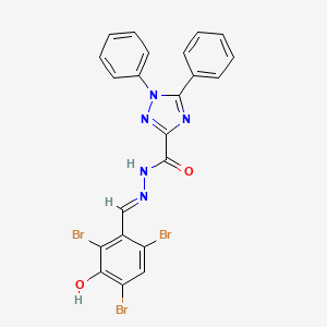 1,5-diphenyl-N'-[(E)-(2,4,6-tribromo-3-hydroxyphenyl)methylidene]-1H-1,2,4-triazole-3-carbohydrazide