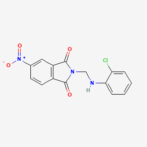 molecular formula C15H10ClN3O4 B11100112 2-{[(2-chlorophenyl)amino]methyl}-5-nitro-1H-isoindole-1,3(2H)-dione 