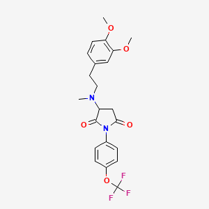 Pyrrolidine-2,5-dione, 1-(4-trifluoromethoxyphenyl)-3-[2-(3,4-dimethoxyphenyl)ethyl](methyl)amino-