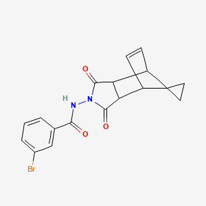 3-Bromo-{N}-(1,3-dioxo-1,3,3A,4,7,7A-hexahydro-2{H}-spiro[2-aza-4,7-methanoisoindole-8,1'-cyclopropan]-2-YL)benzamide