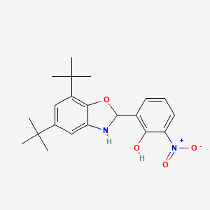 2-(5,7-Di-tert-butyl-2,3-dihydro-1,3-benzoxazol-2-yl)-6-nitrophenol