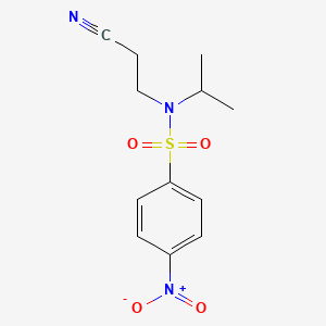 molecular formula C12H15N3O4S B11100194 N-(2-Cyano-ethyl)-N-isopropyl-4-nitro-benzenesulfonamide 