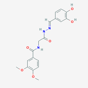 Benzamide, 3,4-dimethoxy-N-[2-(3,4-dihydroxybenzylidenhydrazino)-2-oxoethyl]-