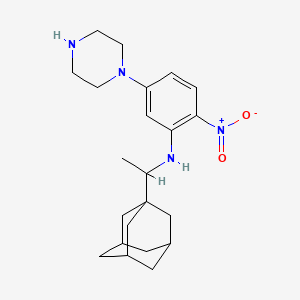 N-[1-(1-adamantyl)ethyl]-2-nitro-5-piperazin-1-ylaniline