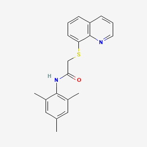 2-(quinolin-8-ylsulfanyl)-N-(2,4,6-trimethylphenyl)acetamide