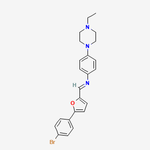 N-{(E)-[5-(4-bromophenyl)furan-2-yl]methylidene}-4-(4-ethylpiperazin-1-yl)aniline