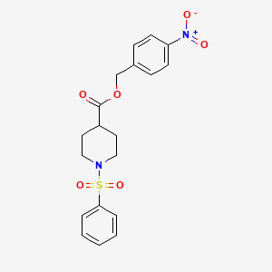 (4-nitrophenyl)methyl 1-(benzenesulfonyl)piperidine-4-carboxylate