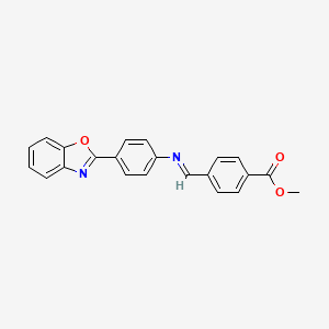 methyl 4-[(E)-{[4-(1,3-benzoxazol-2-yl)phenyl]imino}methyl]benzoate