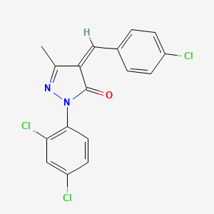 (4Z)-4-(4-chlorobenzylidene)-2-(2,4-dichlorophenyl)-5-methyl-2,4-dihydro-3H-pyrazol-3-one