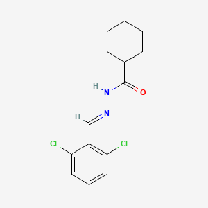 molecular formula C14H16Cl2N2O B11100305 N'-[(E)-(2,6-dichlorophenyl)methylidene]cyclohexanecarbohydrazide 