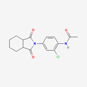 molecular formula C16H17ClN2O3 B11100335 N-[2-chloro-4-(1,3-dioxooctahydro-2H-isoindol-2-yl)phenyl]acetamide 