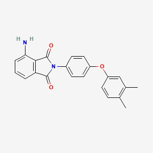 molecular formula C22H18N2O3 B11100340 4-amino-2-[4-(3,4-dimethylphenoxy)phenyl]-1H-isoindole-1,3(2H)-dione 