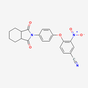 4-[4-(1,3-dioxooctahydro-2H-isoindol-2-yl)phenoxy]-3-nitrobenzonitrile