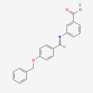 3-({(E)-[4-(benzyloxy)phenyl]methylidene}amino)benzoic acid