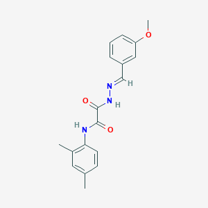 molecular formula C18H19N3O3 B11100389 N-(2,4-dimethylphenyl)-2-[(2E)-2-(3-methoxybenzylidene)hydrazinyl]-2-oxoacetamide 