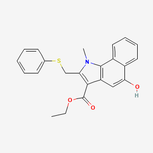 ethyl 5-hydroxy-1-methyl-2-[(phenylsulfanyl)methyl]-1H-benzo[g]indole-3-carboxylate