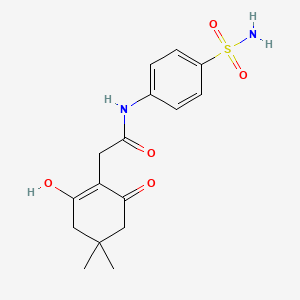 2-(2-hydroxy-4,4-dimethyl-6-oxocyclohex-1-en-1-yl)-N-(4-sulfamoylphenyl)acetamide