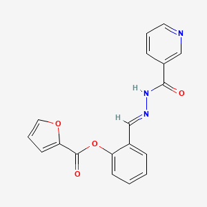 2-{(E)-[2-(pyridin-3-ylcarbonyl)hydrazinylidene]methyl}phenyl furan-2-carboxylate