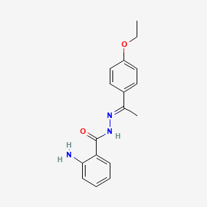 2-amino-N'-[(1E)-1-(4-ethoxyphenyl)ethylidene]benzohydrazide