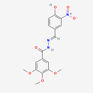 N'-[(E)-(4-hydroxy-3-nitrophenyl)methylidene]-3,4,5-trimethoxybenzohydrazide