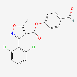 Isoxazole-4-carboxylic acid, 3-(2,6-dichlorophenyl)-5-methyl-, 4-formylphenyl ester