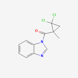 molecular formula C12H10Cl2N2O B11100508 1H-benzimidazol-1-yl(2,2-dichloro-1-methylcyclopropyl)methanone 