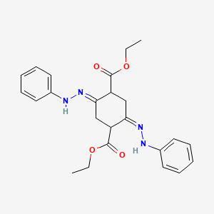 molecular formula C24H28N4O4 B11100536 diethyl (2Z,5E)-2,5-bis(2-phenylhydrazinylidene)cyclohexane-1,4-dicarboxylate 