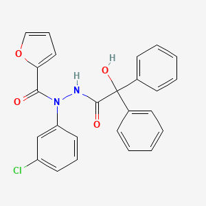 N-(3-chlorophenyl)-N'-[hydroxy(diphenyl)acetyl]furan-2-carbohydrazide