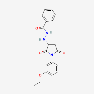 N'-[1-(3-ethoxyphenyl)-2,5-dioxopyrrolidin-3-yl]benzohydrazide