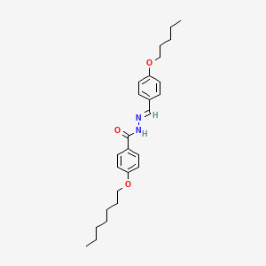 4-(Heptyloxy)-N'-[(E)-[4-(pentyloxy)phenyl]methylidene]benzohydrazide