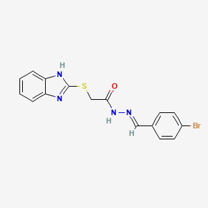 2-(1H-benzimidazol-2-ylsulfanyl)-N'-[(E)-(4-bromophenyl)methylidene]acetohydrazide