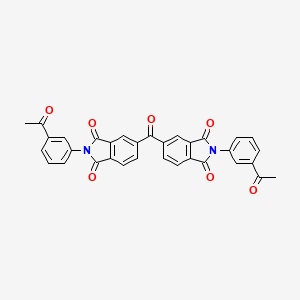 2-(3-Acetylphenyl)-5-[2-(3-acetylphenyl)-1,3-dioxoisoindole-5-carbonyl]isoindole-1,3-dione