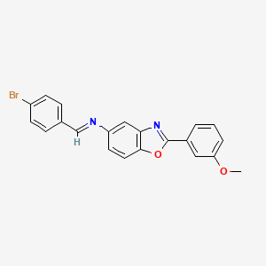 N-[(E)-(4-bromophenyl)methylidene]-2-(3-methoxyphenyl)-1,3-benzoxazol-5-amine