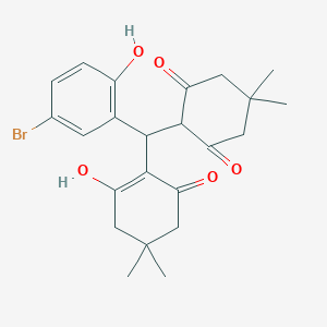 2-[(5-Bromo-2-hydroxyphenyl)(2-hydroxy-4,4-dimethyl-6-oxocyclohex-1-en-1-yl)methyl]-5,5-dimethylcyclohexane-1,3-dione