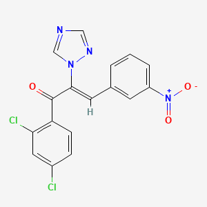 (2Z)-1-(2,4-dichlorophenyl)-3-(3-nitrophenyl)-2-(1H-1,2,4-triazol-1-yl)prop-2-en-1-one