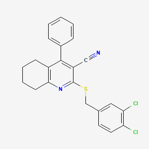 2-[(3,4-Dichlorobenzyl)sulfanyl]-4-phenyl-5,6,7,8-tetrahydro-3-quinolinecarbonitrile