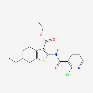 Ethyl 2-{[(2-chloropyridin-3-yl)carbonyl]amino}-6-ethyl-4,5,6,7-tetrahydro-1-benzothiophene-3-carboxylate