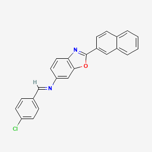 N-[(E)-(4-chlorophenyl)methylidene]-2-(naphthalen-2-yl)-1,3-benzoxazol-6-amine