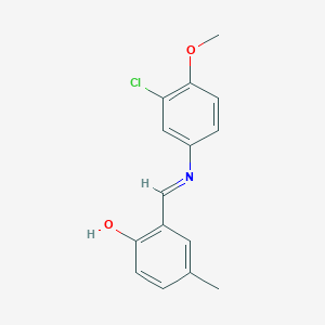 2-{(E)-[(3-chloro-4-methoxyphenyl)imino]methyl}-4-methylphenol