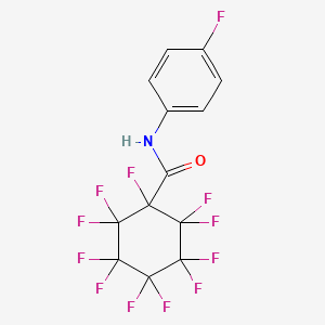 molecular formula C13H5F12NO B11100795 1,2,2,3,3,4,4,5,5,6,6-Undecafluoro-N-(4-fluorophenyl)cyclohexanecarboxamide 