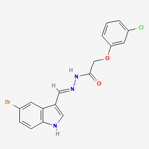 N'-[(E)-(5-bromo-1H-indol-3-yl)methylidene]-2-(3-chlorophenoxy)acetohydrazide