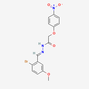 N'-[(E)-(2-bromo-5-methoxyphenyl)methylidene]-2-(4-nitrophenoxy)acetohydrazide