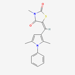 (5E)-5-[(2,5-dimethyl-1-phenyl-1H-pyrrol-3-yl)methylidene]-3-methyl-1,3-thiazolidine-2,4-dione