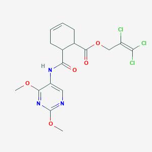 2,3,3-Trichloroprop-2-en-1-yl 6-[(2,4-dimethoxypyrimidin-5-yl)carbamoyl]cyclohex-3-ene-1-carboxylate