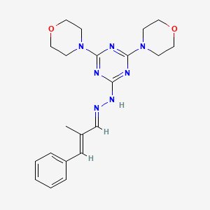 2-{(2E)-2-[(2E)-2-methyl-3-phenylprop-2-en-1-ylidene]hydrazinyl}-4,6-di(morpholin-4-yl)-1,3,5-triazine