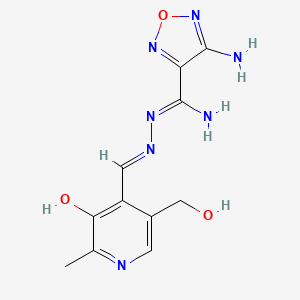 molecular formula C11H13N7O3 B11100862 4-amino-N'-{(E)-[3-hydroxy-5-(hydroxymethyl)-2-methylpyridin-4-yl]methylidene}-1,2,5-oxadiazole-3-carbohydrazonamide 