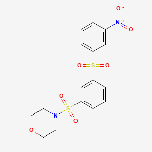 4-({3-[(3-Nitrophenyl)sulfonyl]phenyl}sulfonyl)morpholine