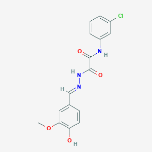 N-(3-chlorophenyl)-2-[(2E)-2-(4-hydroxy-3-methoxybenzylidene)hydrazinyl]-2-oxoacetamide